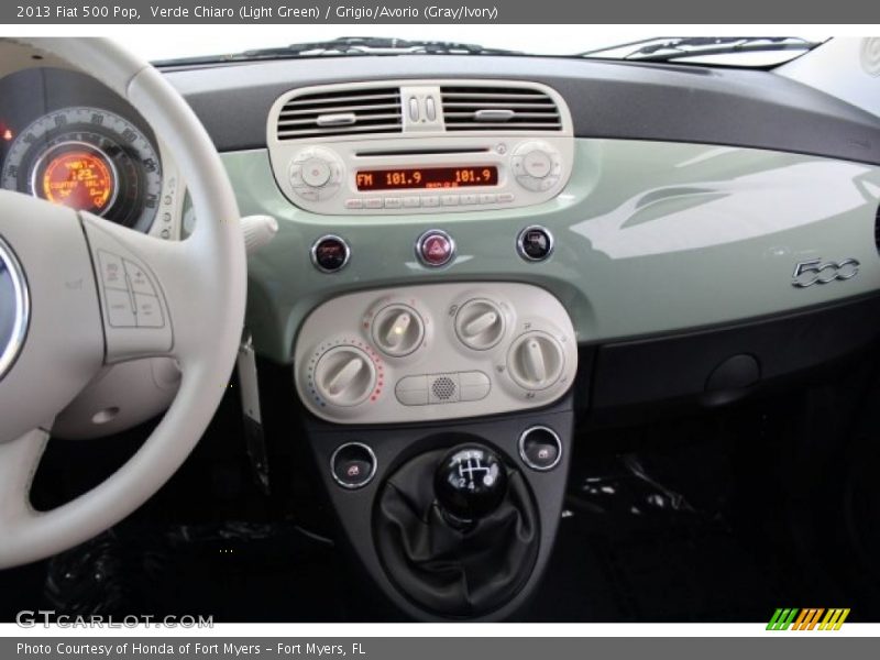 Verde Chiaro (Light Green) / Grigio/Avorio (Gray/Ivory) 2013 Fiat 500 Pop
