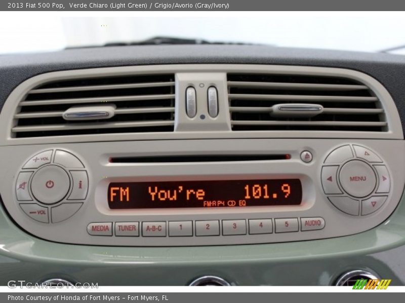 Verde Chiaro (Light Green) / Grigio/Avorio (Gray/Ivory) 2013 Fiat 500 Pop