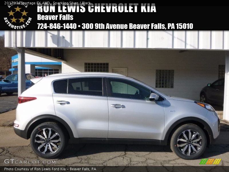 Sparkling Silver / Black 2017 Kia Sportage EX AWD