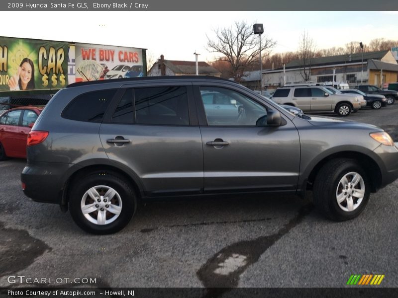 Ebony Black / Gray 2009 Hyundai Santa Fe GLS