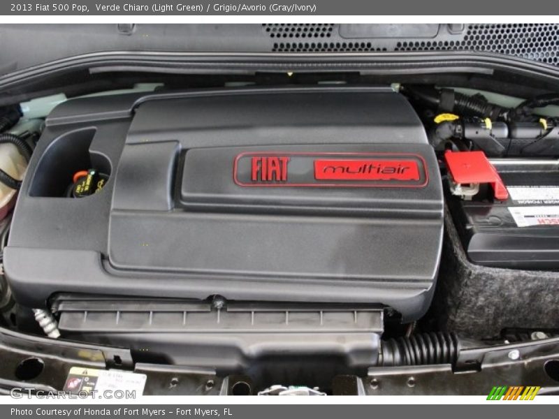 Verde Chiaro (Light Green) / Grigio/Avorio (Gray/Ivory) 2013 Fiat 500 Pop
