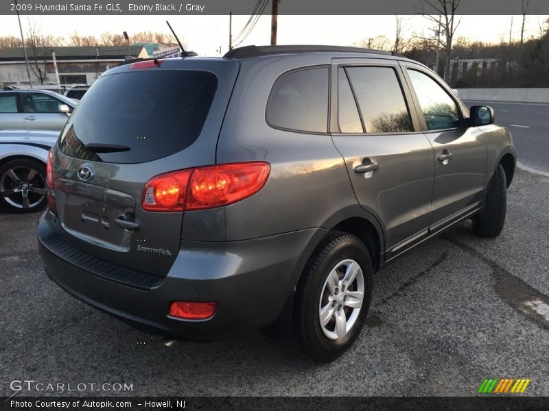 Ebony Black / Gray 2009 Hyundai Santa Fe GLS