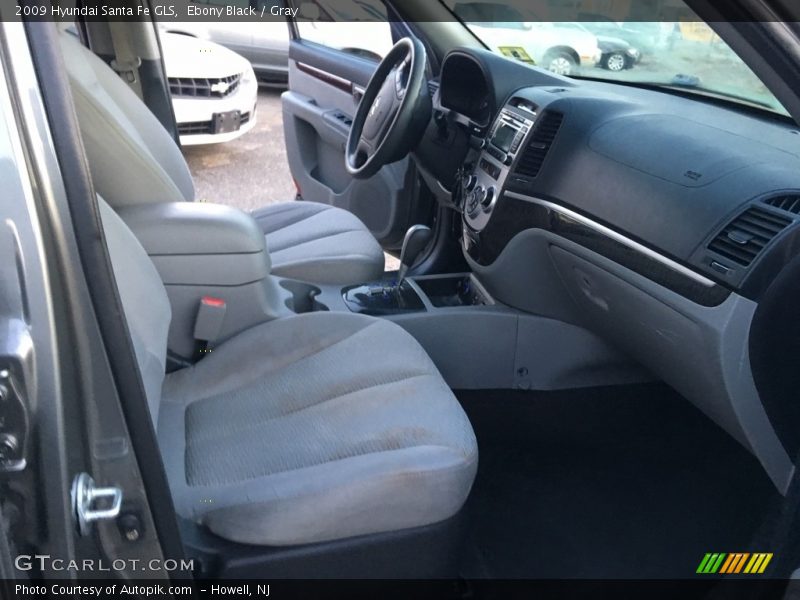 Ebony Black / Gray 2009 Hyundai Santa Fe GLS