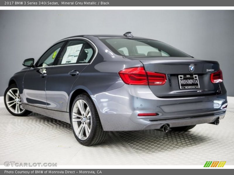 Mineral Grey Metallic / Black 2017 BMW 3 Series 340i Sedan