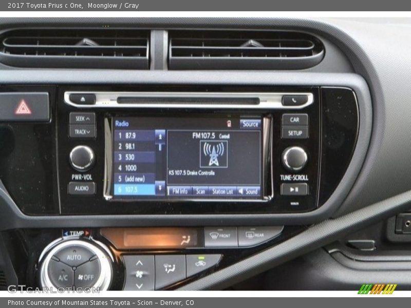 Controls of 2017 Prius c One