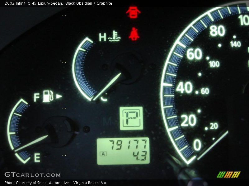 Black Obsidian / Graphite 2003 Infiniti Q 45 Luxury Sedan