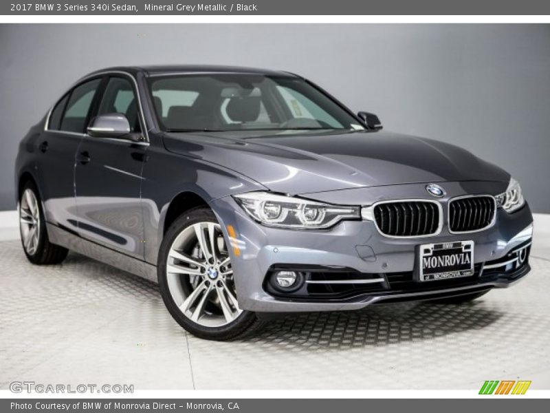 Mineral Grey Metallic / Black 2017 BMW 3 Series 340i Sedan