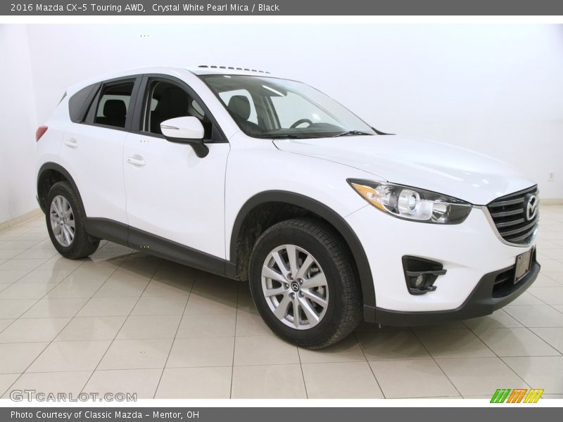 Crystal White Pearl Mica / Black 2016 Mazda CX-5 Touring AWD