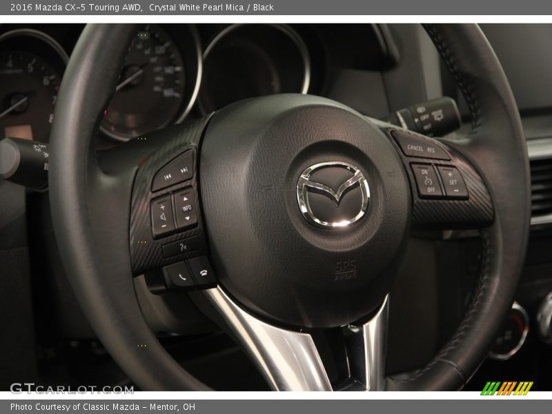 Crystal White Pearl Mica / Black 2016 Mazda CX-5 Touring AWD
