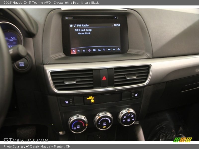 Crystal White Pearl Mica / Black 2016 Mazda CX-5 Touring AWD