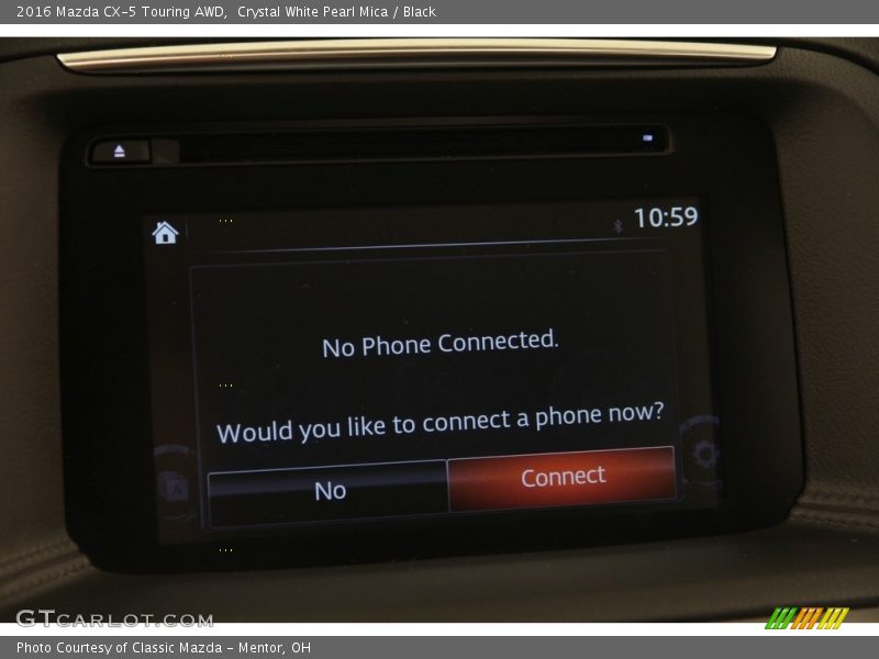 Crystal White Pearl Mica / Black 2016 Mazda CX-5 Touring AWD