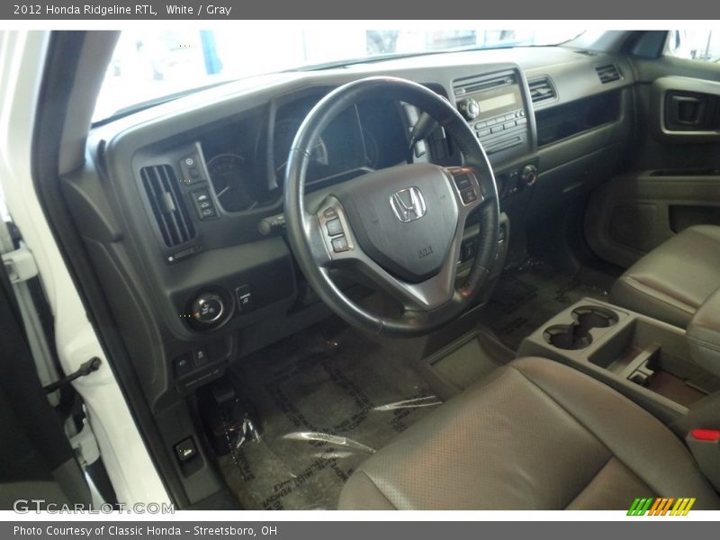 White / Gray 2012 Honda Ridgeline RTL