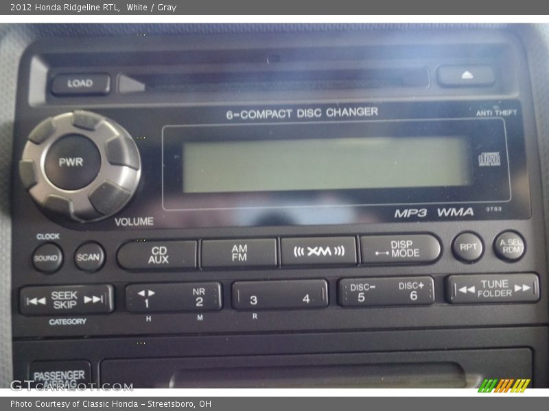 White / Gray 2012 Honda Ridgeline RTL