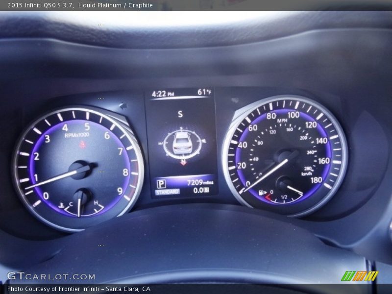 Liquid Platinum / Graphite 2015 Infiniti Q50 S 3.7