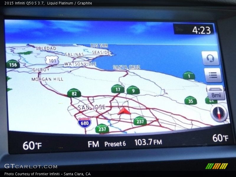 Liquid Platinum / Graphite 2015 Infiniti Q50 S 3.7
