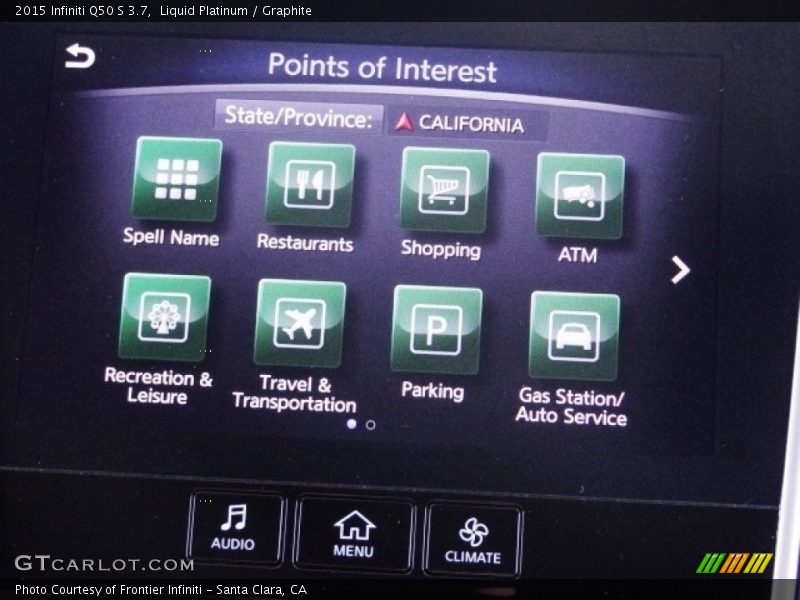 Liquid Platinum / Graphite 2015 Infiniti Q50 S 3.7