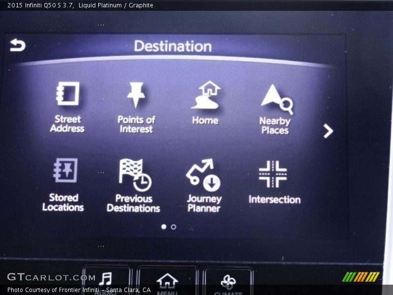 Liquid Platinum / Graphite 2015 Infiniti Q50 S 3.7