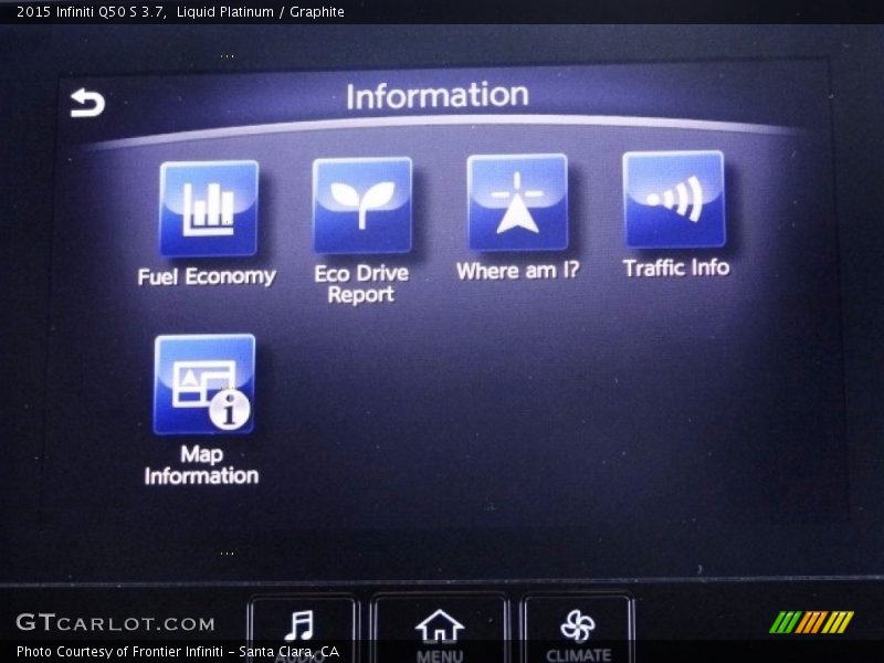 Liquid Platinum / Graphite 2015 Infiniti Q50 S 3.7