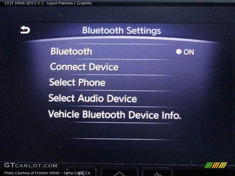 Liquid Platinum / Graphite 2015 Infiniti Q50 S 3.7