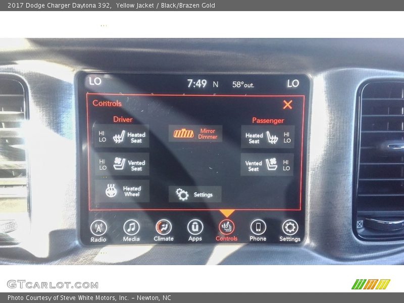 Yellow Jacket / Black/Brazen Gold 2017 Dodge Charger Daytona 392