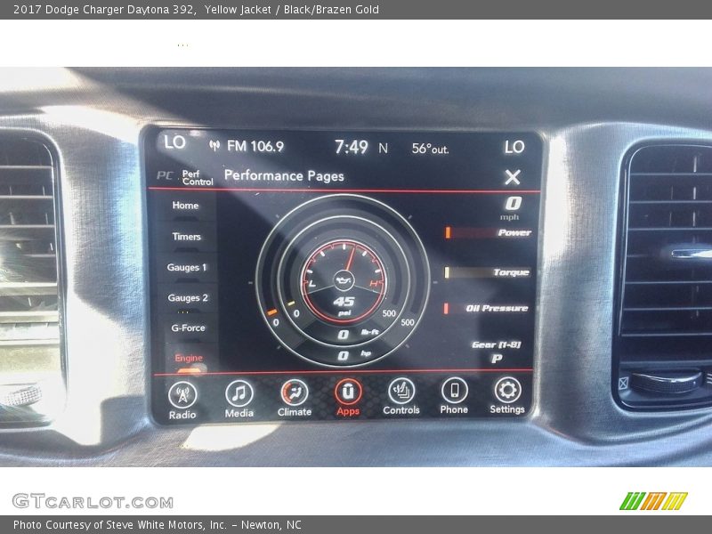 Yellow Jacket / Black/Brazen Gold 2017 Dodge Charger Daytona 392