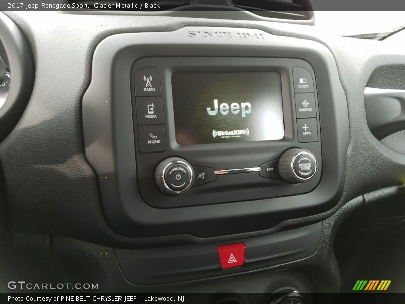 Glacier Metallic / Black 2017 Jeep Renegade Sport
