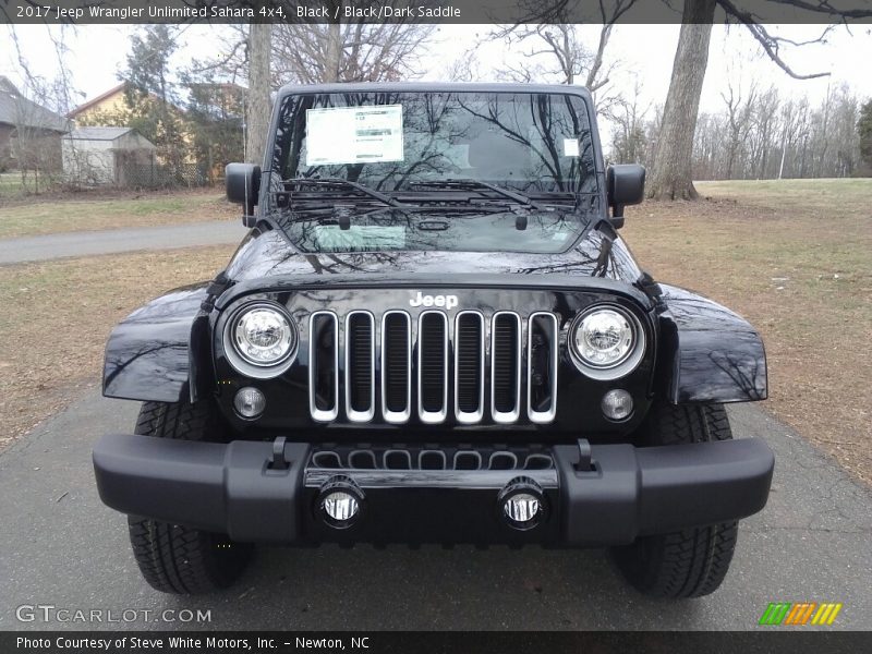 Black / Black/Dark Saddle 2017 Jeep Wrangler Unlimited Sahara 4x4
