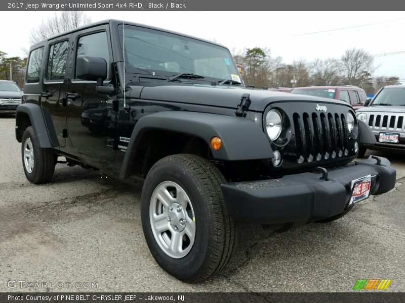 Black / Black 2017 Jeep Wrangler Unlimited Sport 4x4 RHD