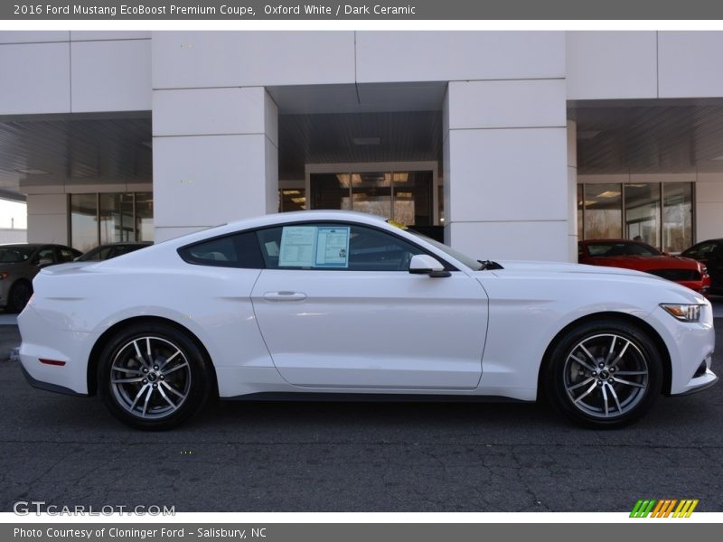Oxford White / Dark Ceramic 2016 Ford Mustang EcoBoost Premium Coupe