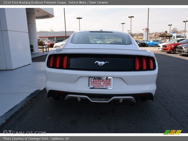 Oxford White / Dark Ceramic 2016 Ford Mustang EcoBoost Premium Coupe