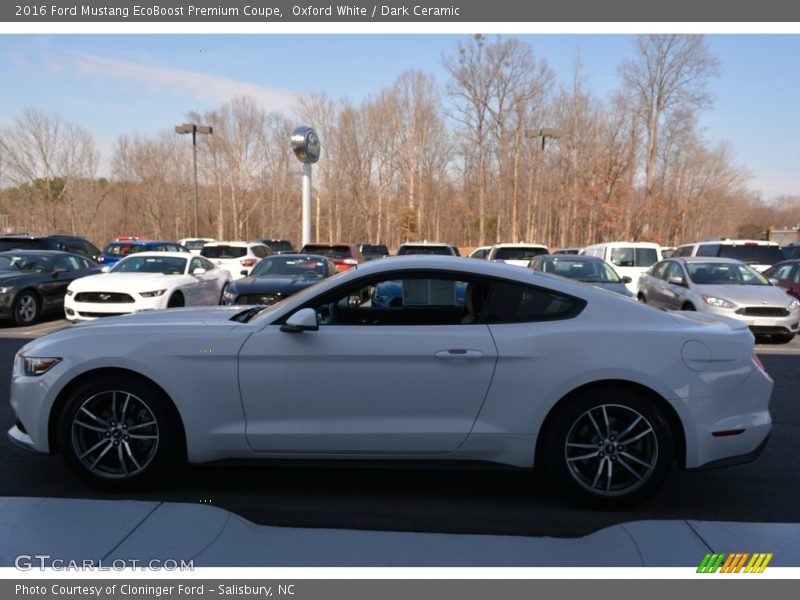 Oxford White / Dark Ceramic 2016 Ford Mustang EcoBoost Premium Coupe