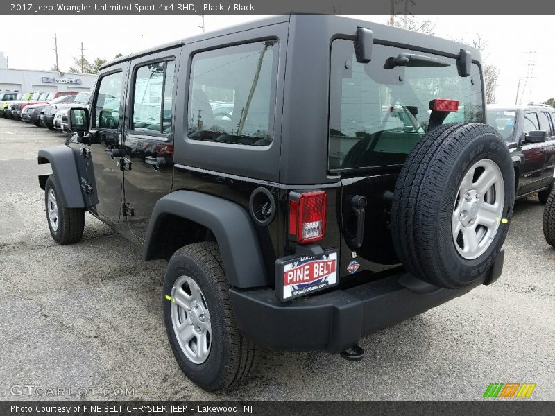 Black / Black 2017 Jeep Wrangler Unlimited Sport 4x4 RHD