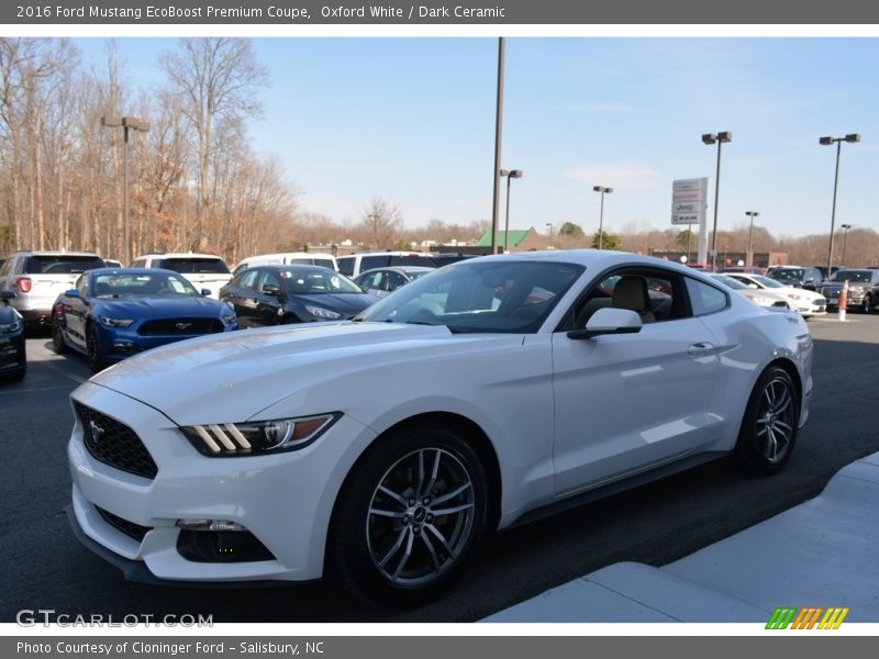 Oxford White / Dark Ceramic 2016 Ford Mustang EcoBoost Premium Coupe