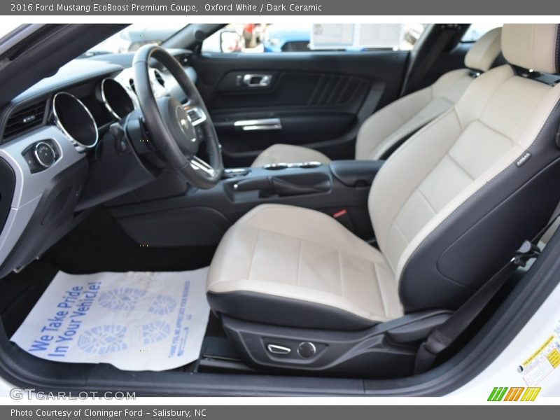  2016 Mustang EcoBoost Premium Coupe Dark Ceramic Interior