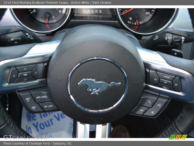 Oxford White / Dark Ceramic 2016 Ford Mustang EcoBoost Premium Coupe