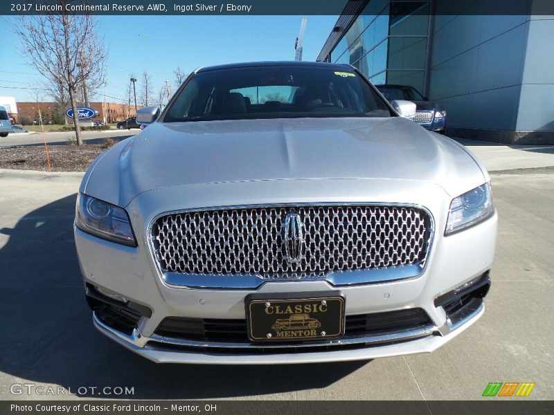 Ingot Silver / Ebony 2017 Lincoln Continental Reserve AWD