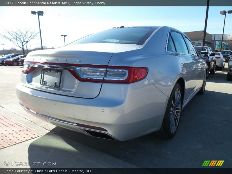 Ingot Silver / Ebony 2017 Lincoln Continental Reserve AWD