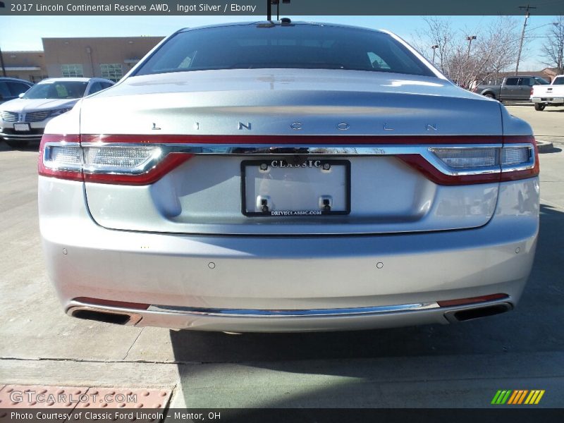 Ingot Silver / Ebony 2017 Lincoln Continental Reserve AWD