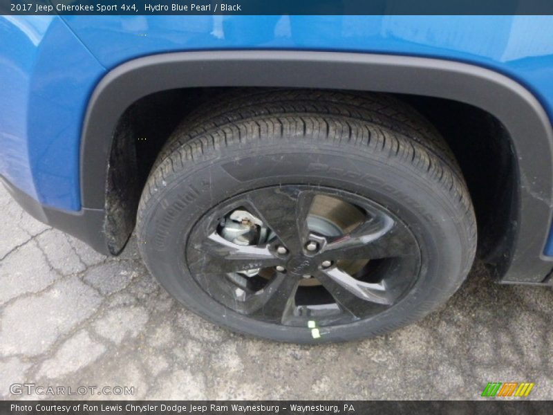 Hydro Blue Pearl / Black 2017 Jeep Cherokee Sport 4x4