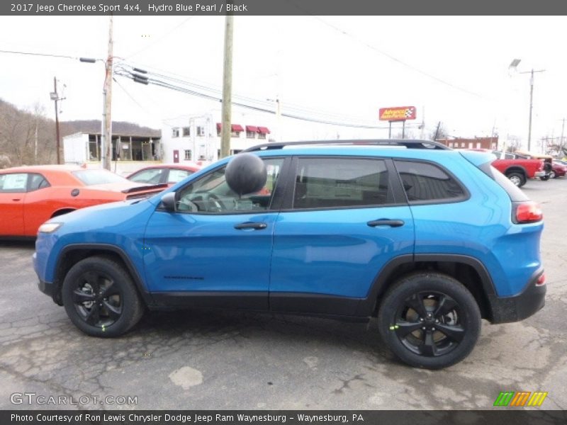 Hydro Blue Pearl / Black 2017 Jeep Cherokee Sport 4x4