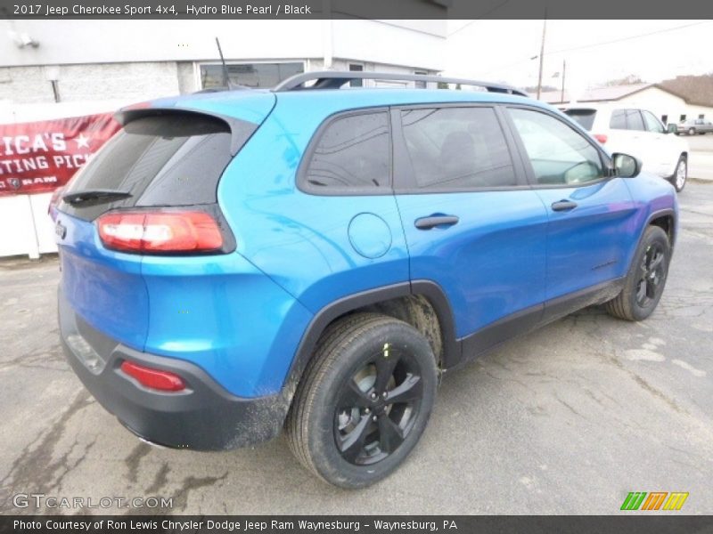Hydro Blue Pearl / Black 2017 Jeep Cherokee Sport 4x4