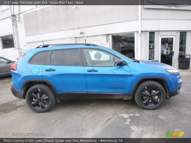 Hydro Blue Pearl / Black 2017 Jeep Cherokee Sport 4x4