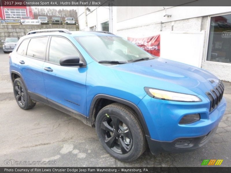 Hydro Blue Pearl / Black 2017 Jeep Cherokee Sport 4x4