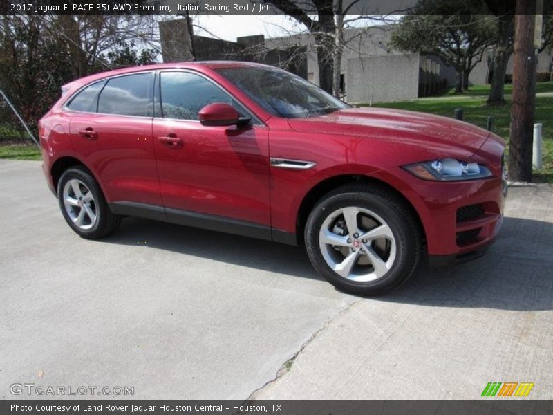 Italian Racing Red / Jet 2017 Jaguar F-PACE 35t AWD Premium