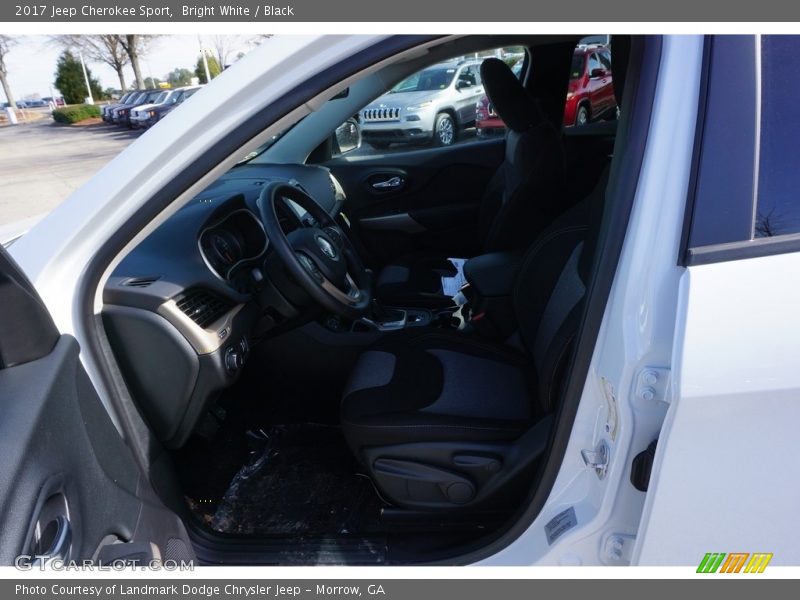 Bright White / Black 2017 Jeep Cherokee Sport