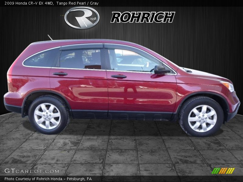 Tango Red Pearl / Gray 2009 Honda CR-V EX 4WD