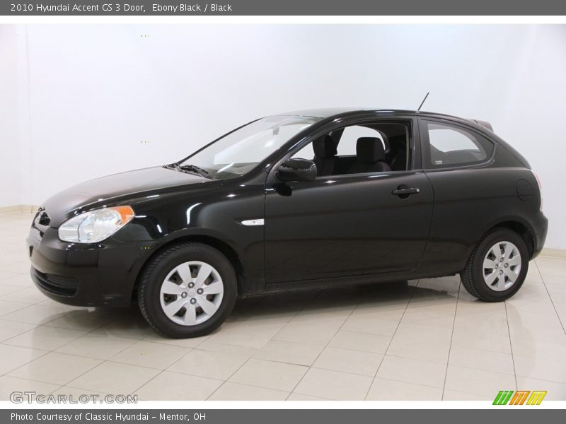 Ebony Black / Black 2010 Hyundai Accent GS 3 Door