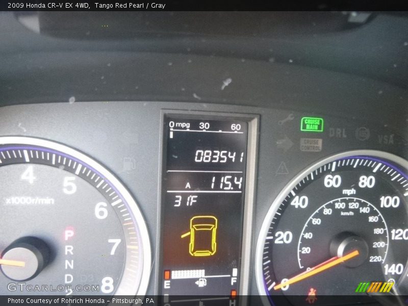 Tango Red Pearl / Gray 2009 Honda CR-V EX 4WD