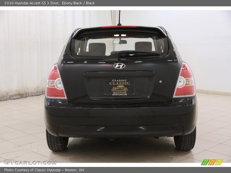 Ebony Black / Black 2010 Hyundai Accent GS 3 Door