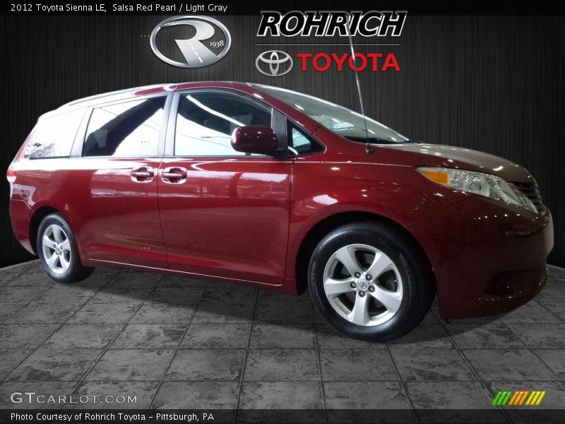 Salsa Red Pearl / Light Gray 2012 Toyota Sienna LE